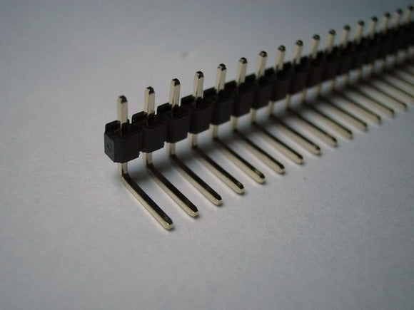 Single Row Right Angle Male Pin Header 40-pin